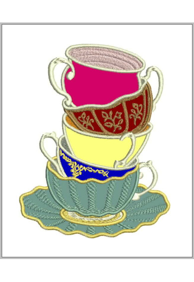 Apl097 - Tea Cups stack